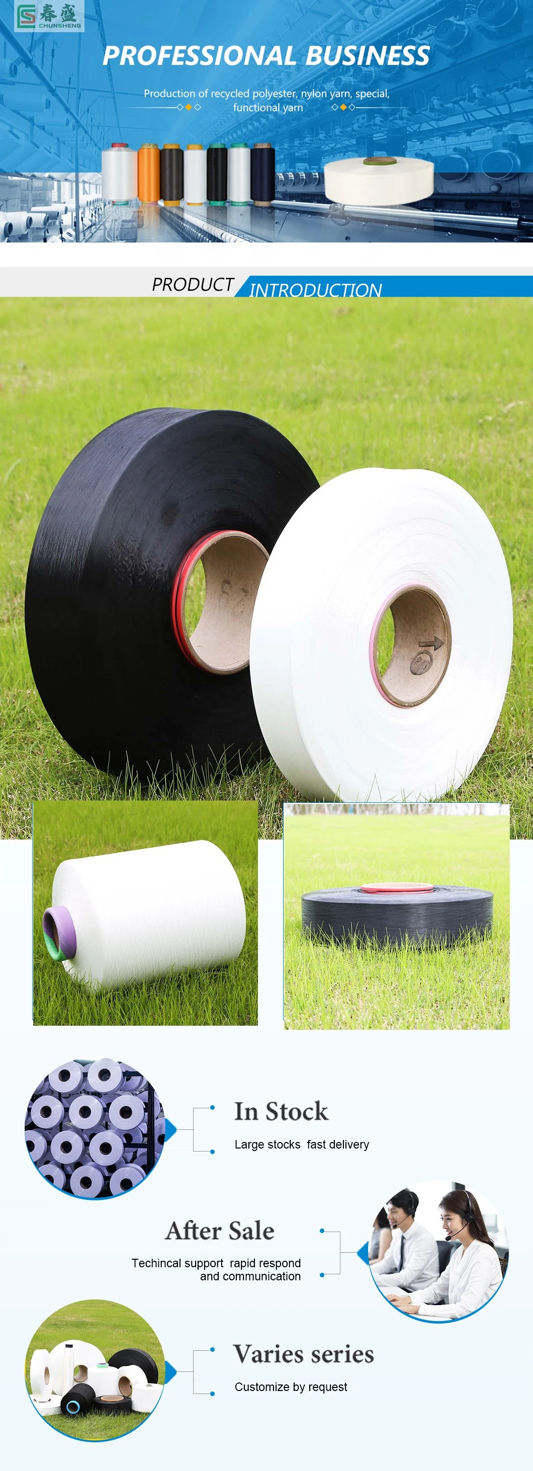 Ultra High Molecular Weight Polyethylene Ptt PBT Fiber Monofilament Yarn